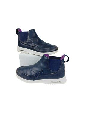 Nike Women's Navy Air Max Thea Leather Casual Ankle Sneaker Boots Size 7